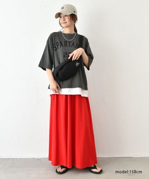 Our.｜カット素材ギャザースカート [[C-9037]][C]