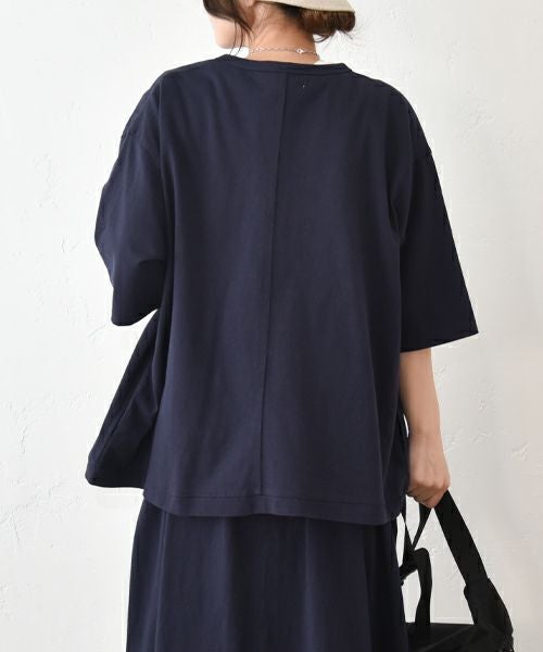 Our.｜スライダー配色 6分袖ジップカーデ [[C-9041]][C]