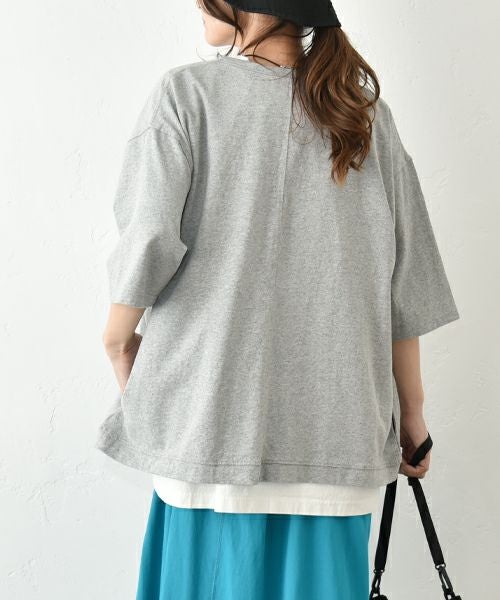 Our.｜スライダー配色 6分袖ジップカーデ [[C-9041]][C]