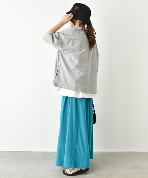 Our.｜スライダー配色 6分袖ジップカーデ [[C-9041]][C]