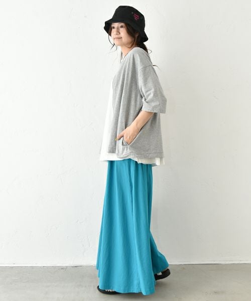 Our.｜スライダー配色 6分袖ジップカーデ [[C-9041]][C]