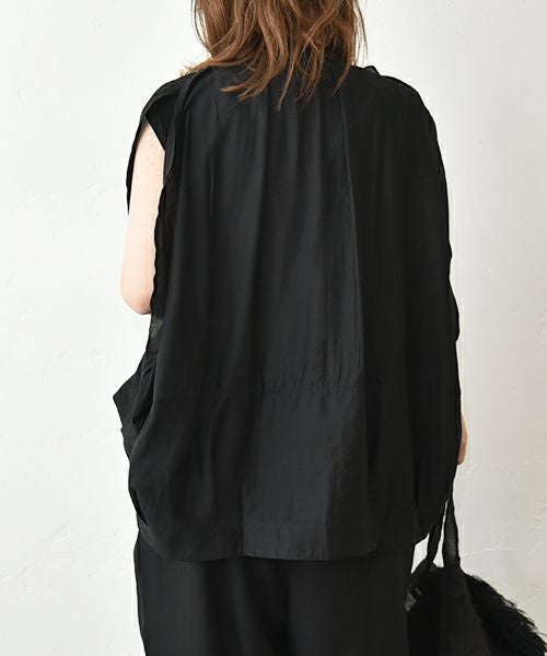 HUMS｜フレンチスリーブジップアップベスト [[HUM-061]][C]