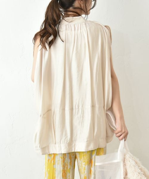 HUMS｜フレンチスリーブジップアップベスト [[HUM-061]][C]