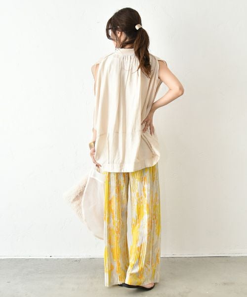 HUMS｜フレンチスリーブジップアップベスト [[HUM-061]][C]