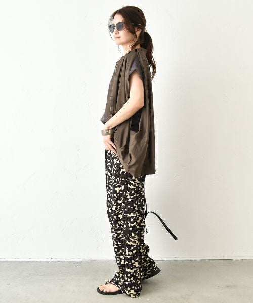 HUMS｜フレンチスリーブジップアップベスト [[HUM-061]][C]