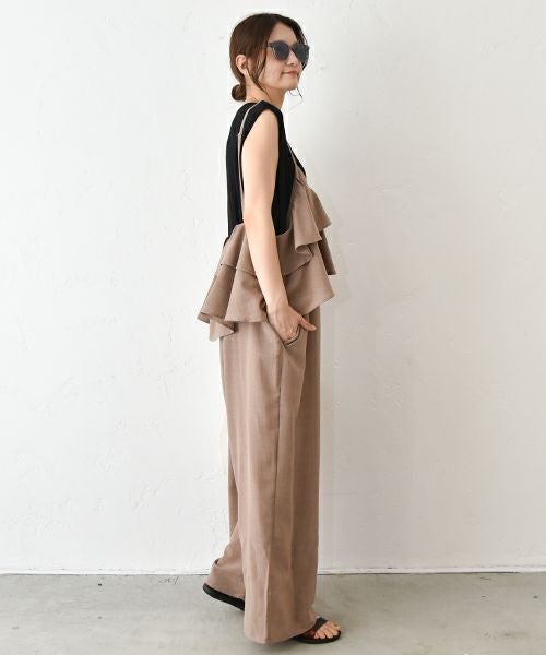 HUMS｜フリルデザインサロペットパンツ [[HUM-062]][C]