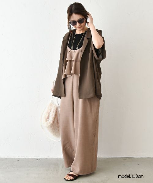 HUMS｜フリルデザインサロペットパンツ [[HUM-062]][C]