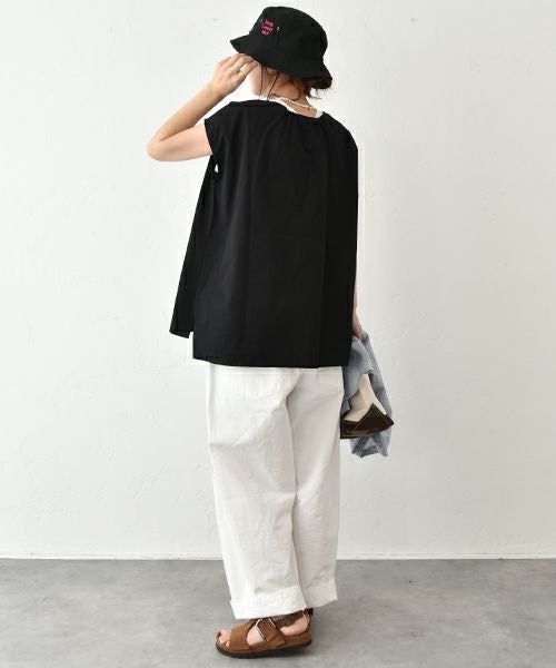 Our.｜異素材ノースリーブプルオーバー [[C-9039]][C]