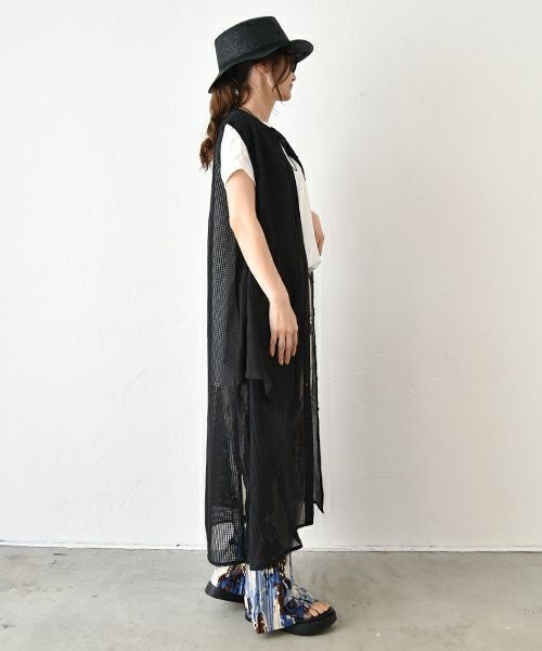 REEED｜異素材切替ロングベスト [[BL000515]][C]