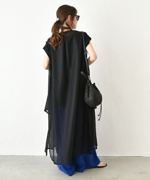 REEED｜異素材切替ロングベスト [[BL000515]][C]