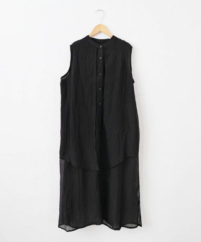 REEED｜異素材切替ロングベスト [[BL000515]][C]