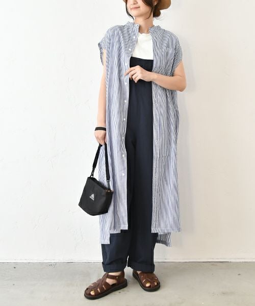 Our.｜ノースリーブ　ストライプワンピース [[131313H]][C]