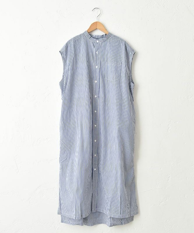 Our.｜ノースリーブ　ストライプワンピース [[131313H]][C]