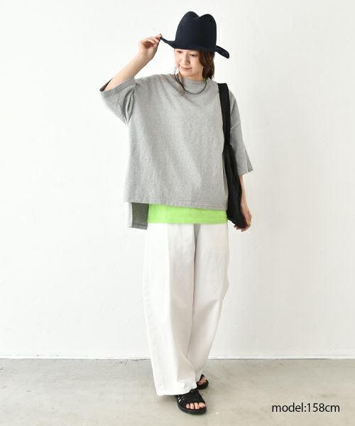 Our.｜サンドスリット入り　6分袖カットソー [[131315H]][C]