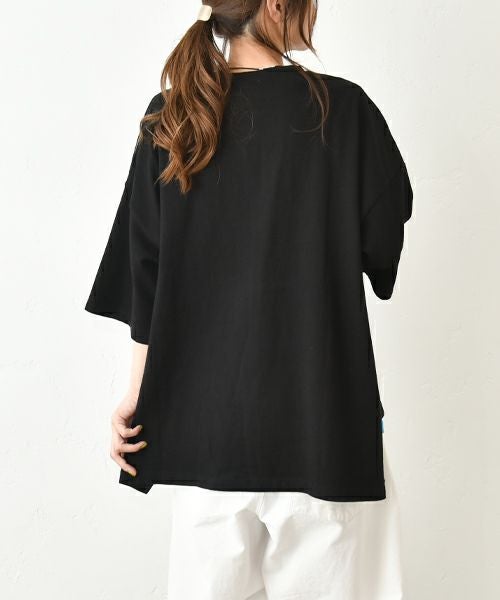 Our.｜サンドスリット入り　6分袖カットソー [[131315H]][C]