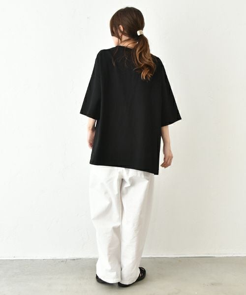 Our.｜サンドスリット入り　6分袖カットソー [[131315H]][C]