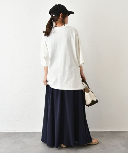 Our.｜サンドスリット入り　6分袖カットソー [[131315H]][C]