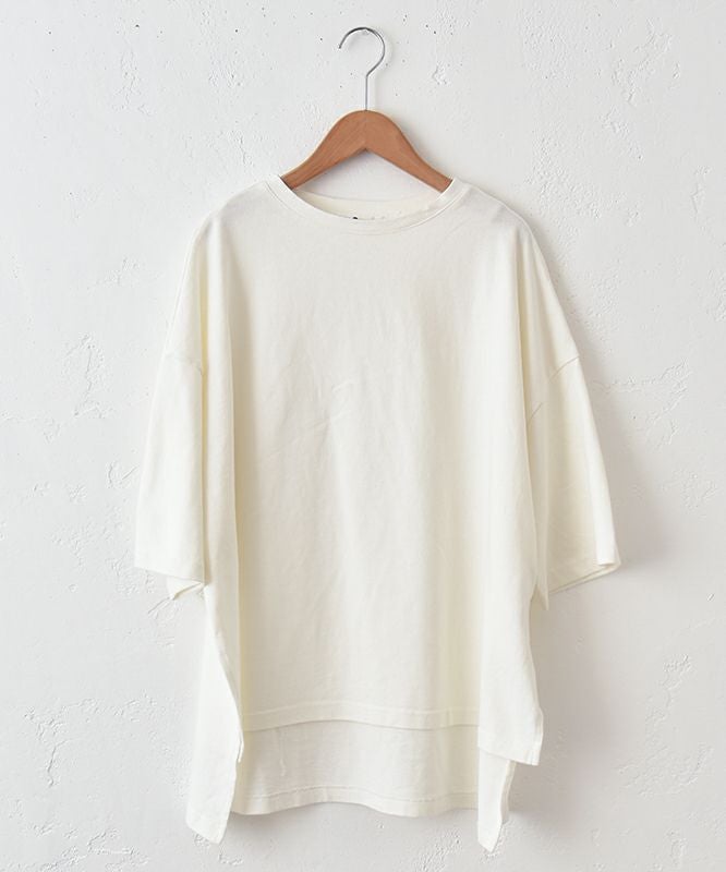 Our.｜サンドスリット入り　6分袖カットソー [[131315H]][C]