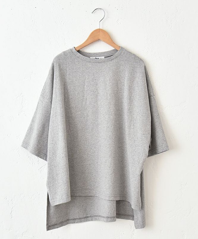 Our.｜サンドスリット入り　6分袖カットソー [[131315H]][C]