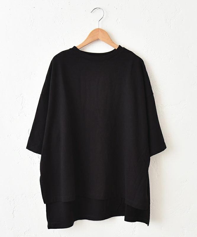 Our.｜サンドスリット入り　6分袖カットソー [[131315H]][C]