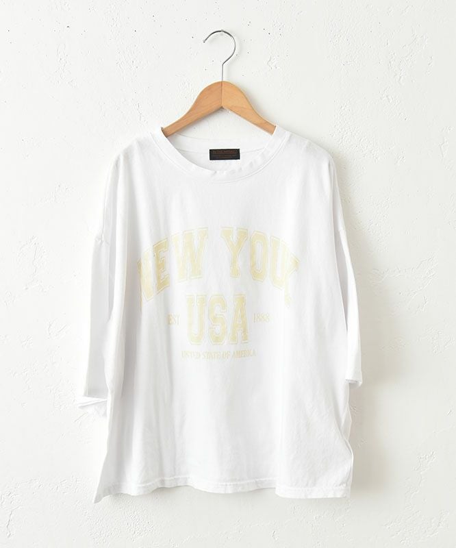  IN THE MARKET｜5分袖ロゴプリントTシャツ [[C-2404]][C]