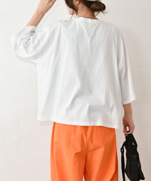 IN THE MARKET｜5分袖ロゴプリントTシャツ [[C-2403]][C]