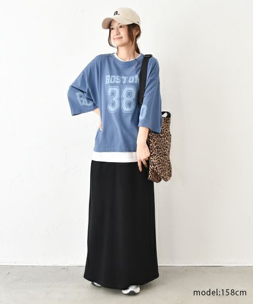 IN THE MARKET｜5分袖ロゴプリントTシャツ [[C-2403]][C]