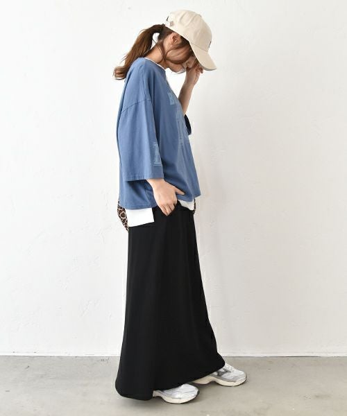 IN THE MARKET｜5分袖ロゴプリントTシャツ [[C-2403]][C]