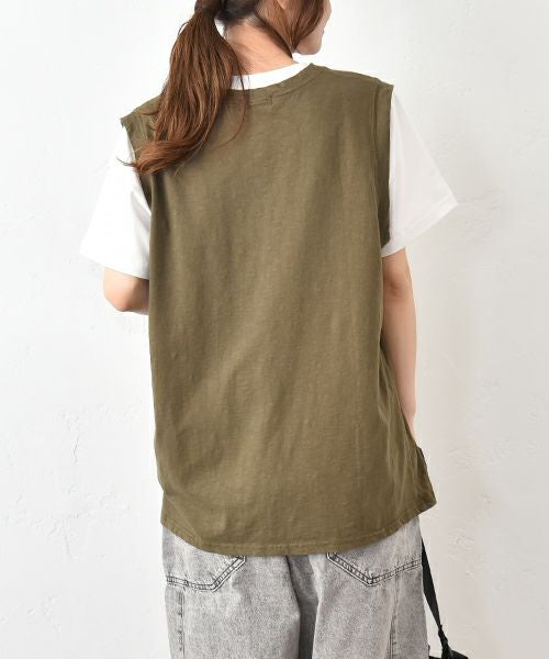 IN THE MARKET｜ノースリーブプリントカットソー [[C-2406]][C]