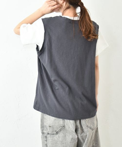 IN THE MARKET｜ノースリーブプリントカットソー [[C-2406]][C]