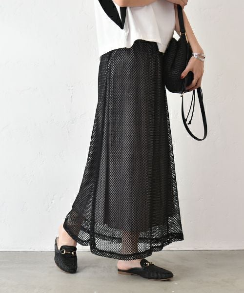 HUMS｜メッシュスカート [[500352]][C]