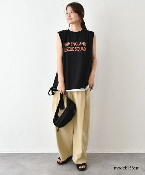 Our.｜ノースリーブロゴカットソー [[C-9043]][C]