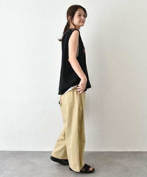 Our.｜ノースリーブロゴカットソー [[C-9043]][C]