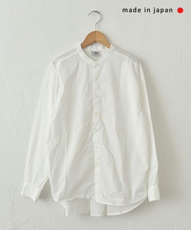 her.｜綿麻タイプライターバンドカラーシャツ [[CE3SH250404F]][C]