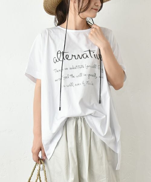 hagumu｜ロゴワイドカットソー [[C-748]][C]