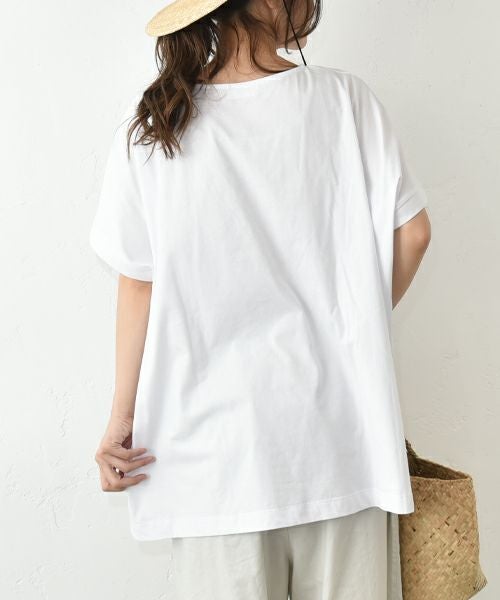 hagumu｜ロゴワイドカットソー [[C-748]][C]