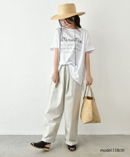 hagumu｜ロゴワイドカットソー [[C-748]][C]