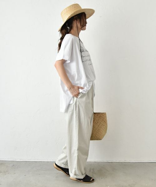 hagumu｜ロゴワイドカットソー [[C-748]][C]