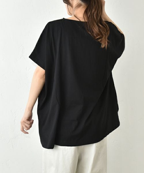 hagumu｜ロゴワイドカットソー [[C-748]][C]