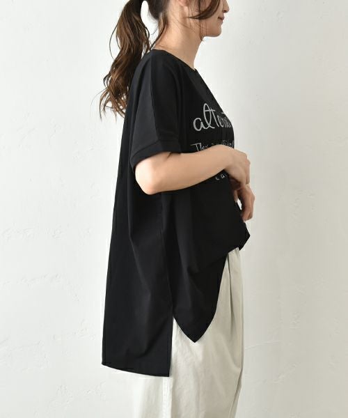 hagumu｜ロゴワイドカットソー [[C-748]][C]