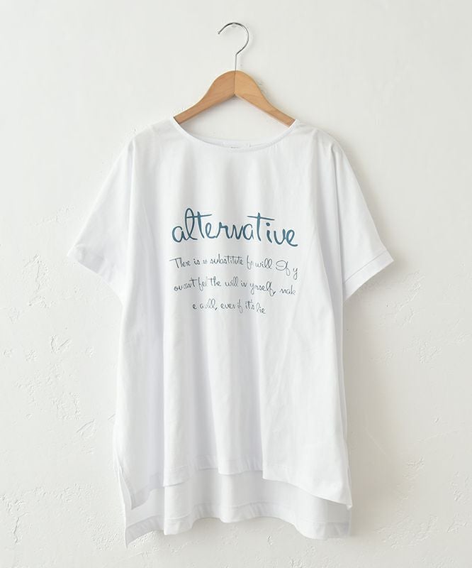 hagumu｜ロゴワイドカットソー [[C-748]][C]