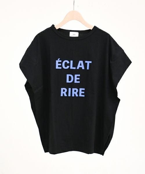 siro de labonte｜【洗える】【日本製】message tuck sleeve Tshirt