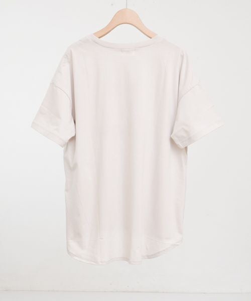 siro de labonte｜【洗える】【日本製】message wide Tshirt [[R513225