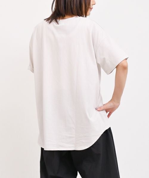 siro de labonte｜【洗える】【日本製】message wide Tshirt [[R513225 