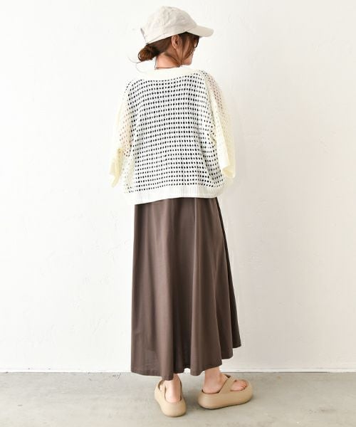 HUMS｜メッシュジップアップカーデ [[200252]][C]