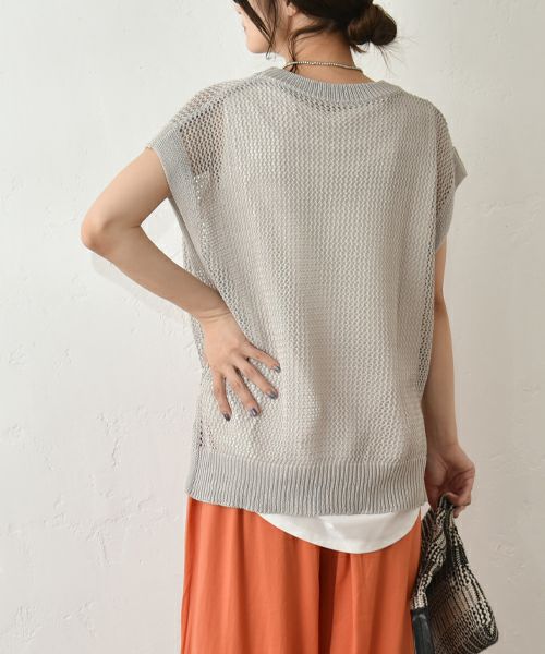 HUMS｜ざっくりメッシュニット [[500252]][C]