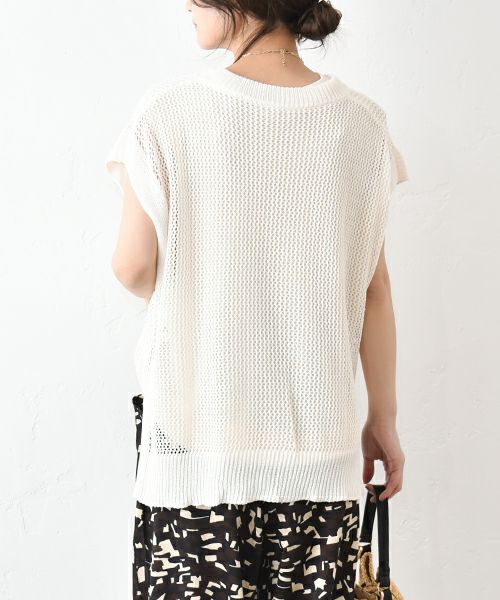 HUMS｜ざっくりメッシュニット [[500252]][C]