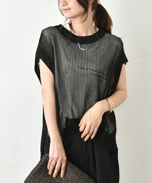 HUMS｜ざっくりメッシュニット [[500252]][C]