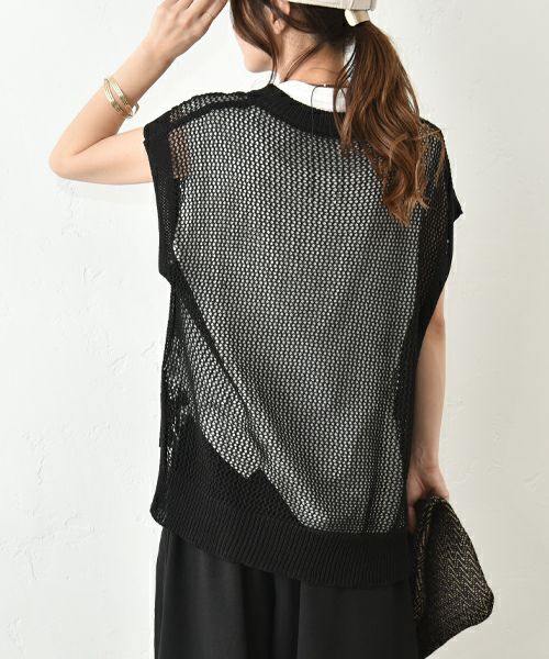 HUMS｜ざっくりメッシュニット [[500252]][C]