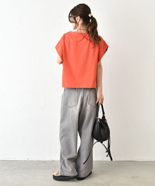 HUMS｜袖口配色カットソー [[CJM-0004]][C]